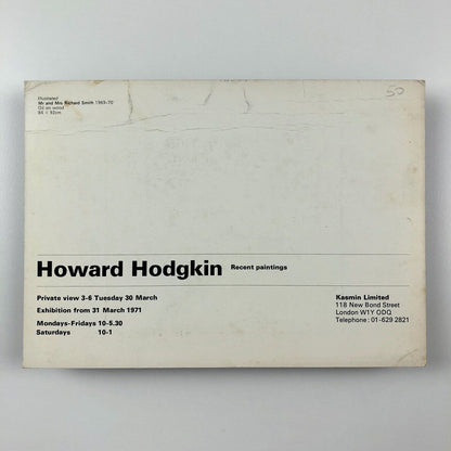 Howard Hodgkin Recent Paintings | Kasmin Ltd, London exhibition card, 1971