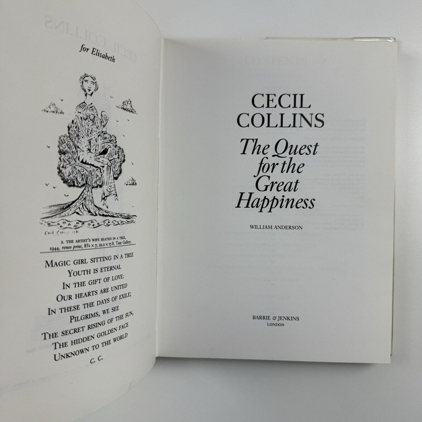 Cecil Collins. The Quest for the Great Happiness by William Anderson | Barrie & Jenkins,  1988
