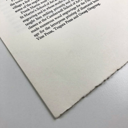 Prospectus for Newhaven Dieppe. Recollections and some History of the Town of Dieppe by Frank Martin with wood engravings by Frank Martin | The Previous Parrot Press c.1986