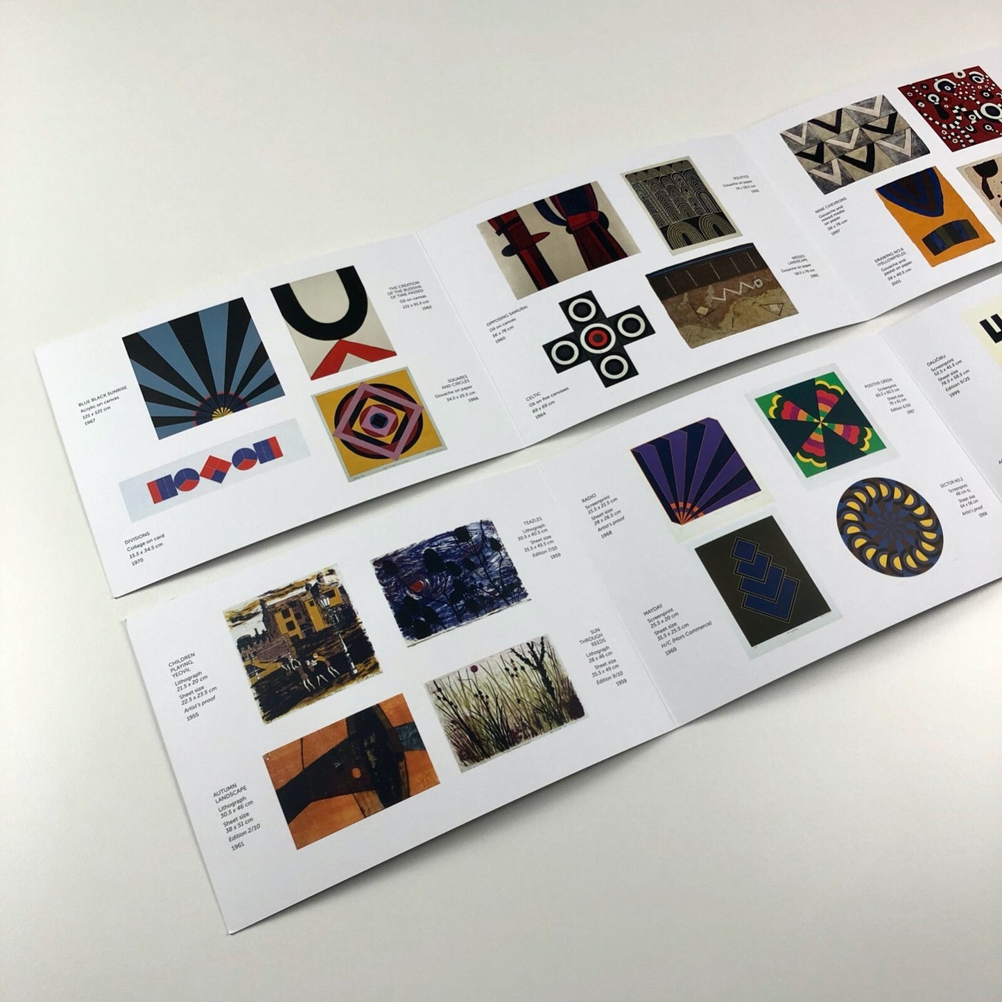 Brian Rice – 2017 Prints / Paintings from the Artist's Archive | Two folded cards with price list, Belgrave Gallery, 2017