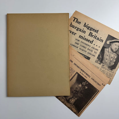 From Van Eyck to Tiepolo Pictures from Thyssen-Bornemisza Collection National Gallery 1961 Text