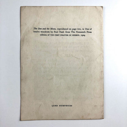 Private view invitation for Paul Nash Memorial Exhibition 1889-1946 | The Tate and Arts Council, 1946