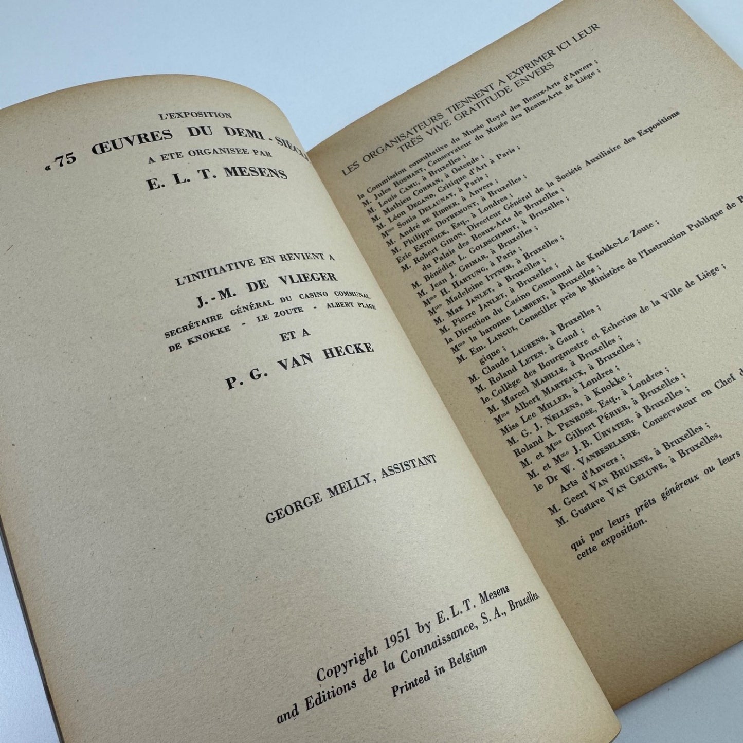 Knokk, Le Zoute, Albert Plage 75 oeuvres du demi-siècle La Réserve 1951 E.L.T. Mesens