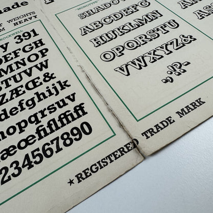 Monotype News Letter 18 | 23 February 1935 | Fold-out type specimen sheet