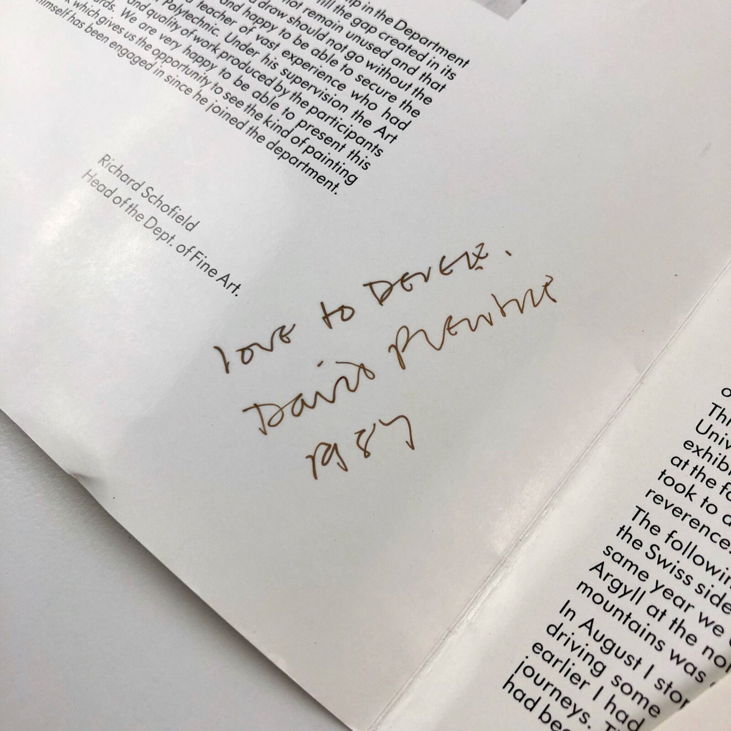 Dave Prentice – As Old As The Hills | University of Nottingham 1986-87 signed leaflet