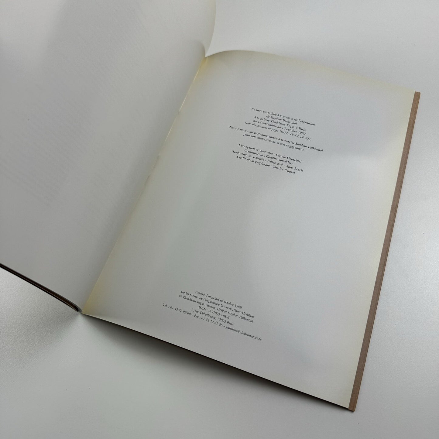 Stephan Balkenhol | Galerie Thaddaeus Ropac, Paris exhibition catalogue 1999