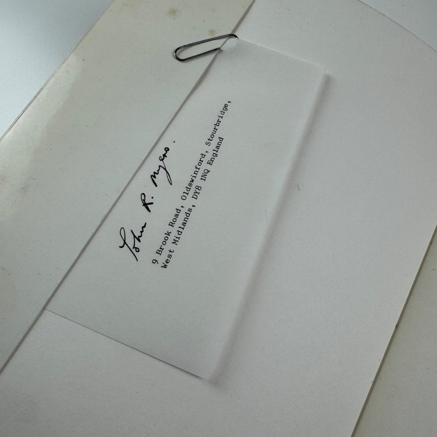 Middle England twenty four photographs by John R. Myers c1974