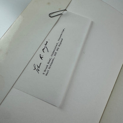 Middle England twenty four photographs by John R. Myers c1974