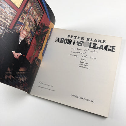 Peter Blake – About Collage | Tate Liverpool catalogue | Signed by Peter Blake | With 'Ostrich Beach' print 2000