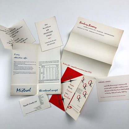 Mistral type specimen leaflet with 6 inserts | Typefoundry Amsterdam | Roger Excoffon