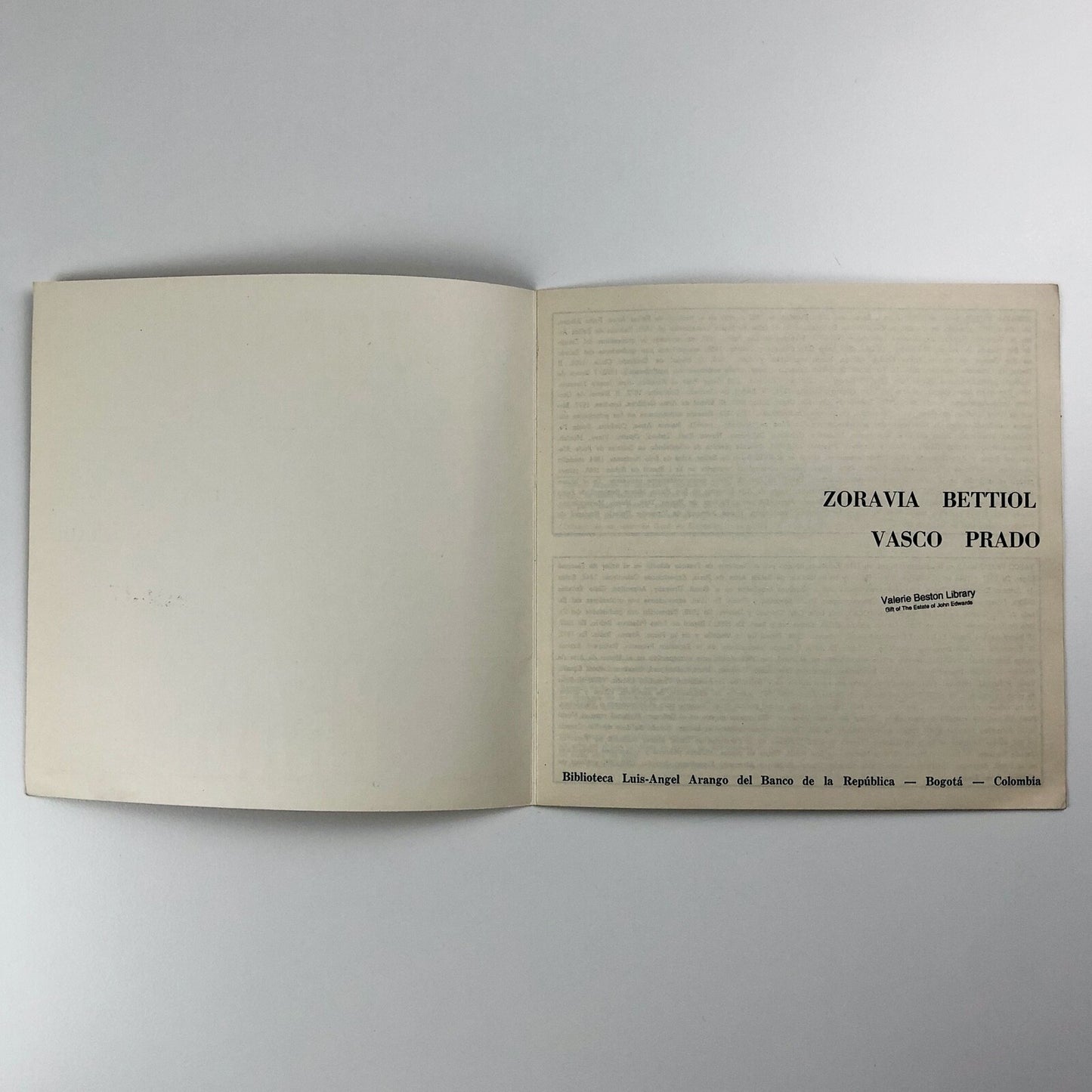 Zoravia Bettiol Vasco Prado | Ministerio de Relationes Exteriores del Brasil | 1973 catalogue