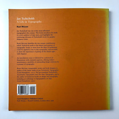 Jan Tschichold – a Life in Typography by Ruari McLean | Lund Humphries, 1997