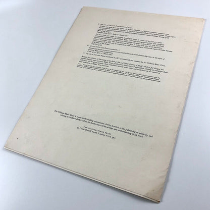 Prospectus for William Blake – Illustrations of the Book of Job | William Blake Trust, 1987