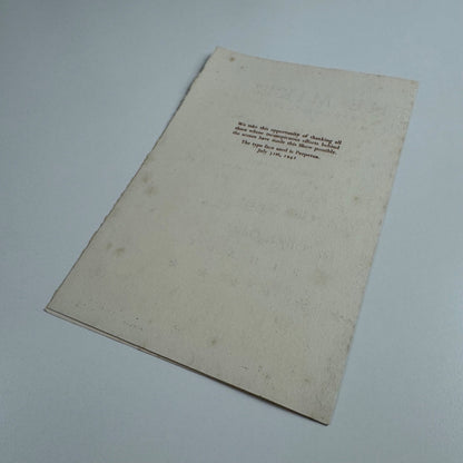 Programme for Hornsey School of Art & Crafts Sketch Club 'We take the Mike' revue 1942