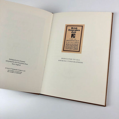 Fit To Be Styled a Typographer by James Moran | Eva Svensson / Westerham, 1978