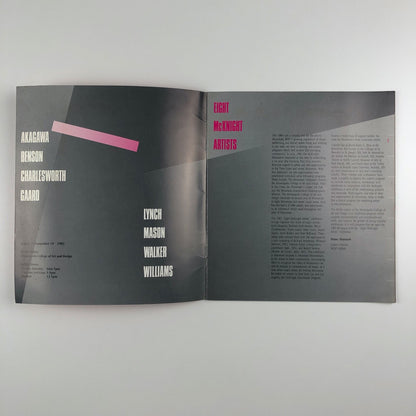 Eight McKnight Artists – Minneapolis College of Art and Design, 1983 catalogue
