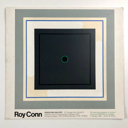 Roy Conn | Arnolfini Gallery Bristol, 2-page card | 8 January - 7 February 1969