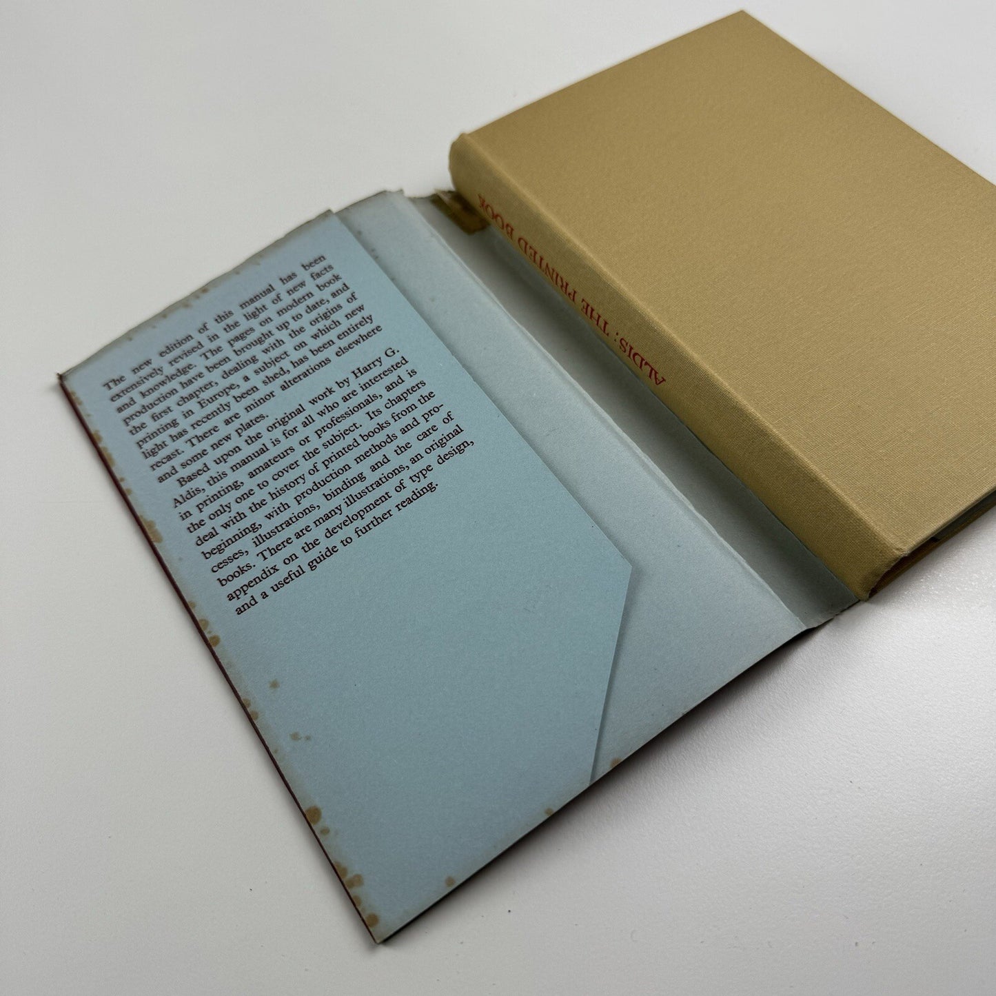 The Printed Book by John Aldis | John Carter & Brooke Crutchley. Cambridge 1951