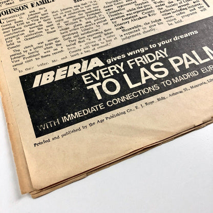 The Liberian Age newspaper | Vol. 31, No. 30, Tuesday April 26, 1977 Dr Tolbert