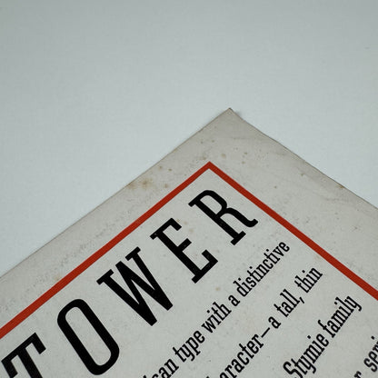Tower – type specimen sheet for American Type Founders ATF | Undated, presumed 1930s