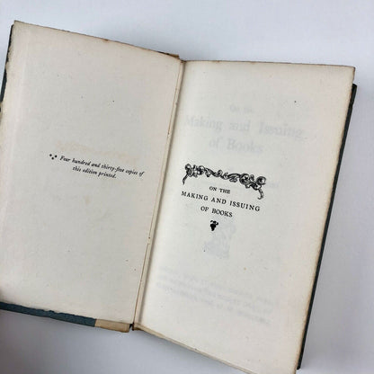 On the Making and Issuing of Books by Charles Thomas Jacobi | Bodley Head, 1891