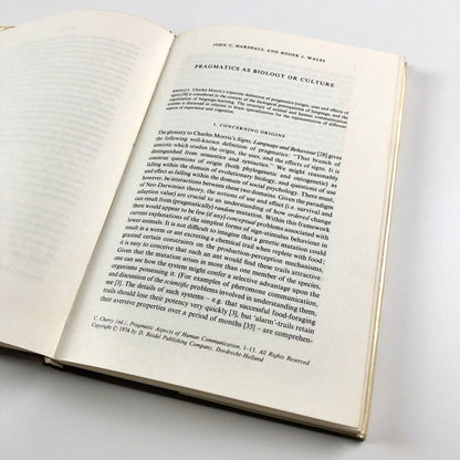 Pragmatic Aspects of Human Communication | Edited by Colin Cherry | D. Reidel Publishing, 1974
