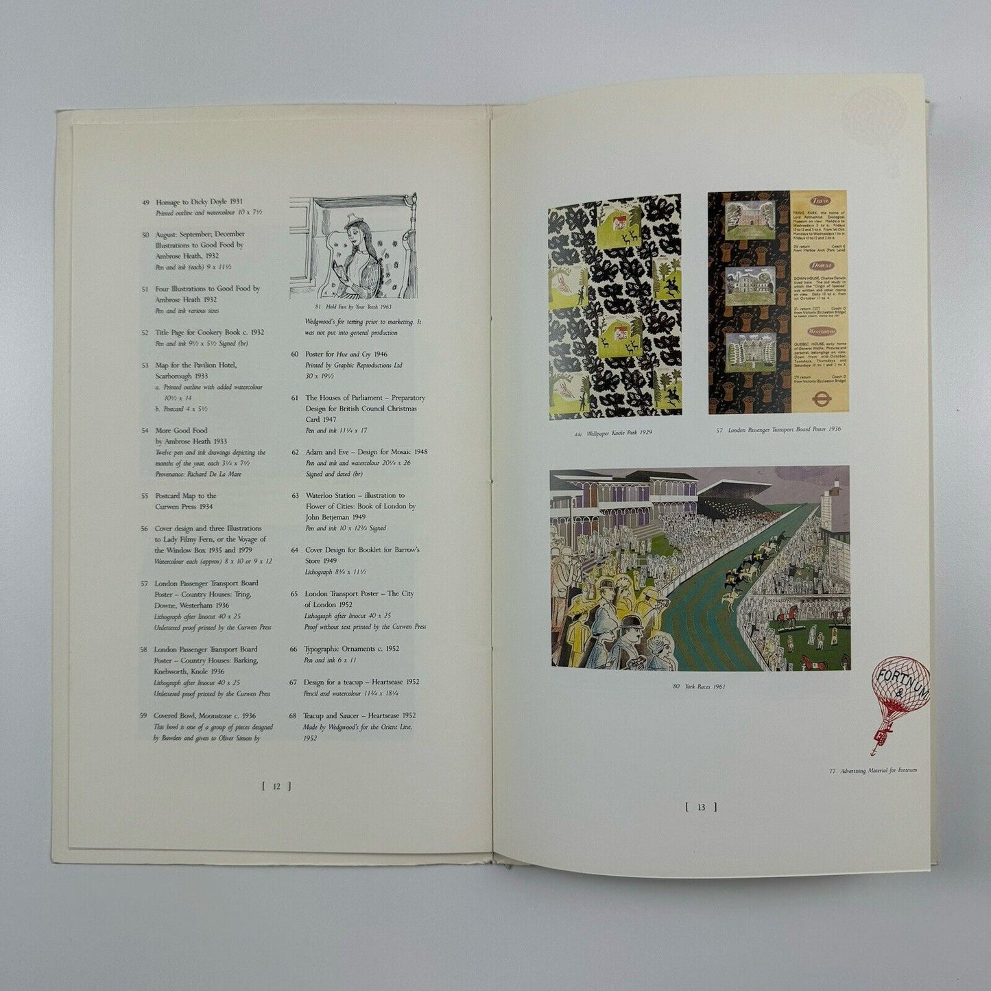 Edward Bawden English as she is drawn. Retrospective Exhibition | The Fine Art Society, 1989