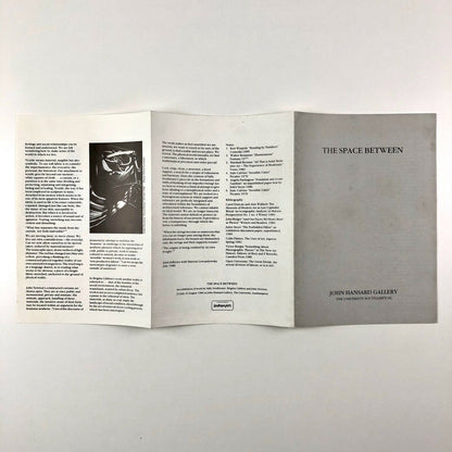 The Space Between – exhibition leaflet | John Hansard Gallery Southampton, 1986
