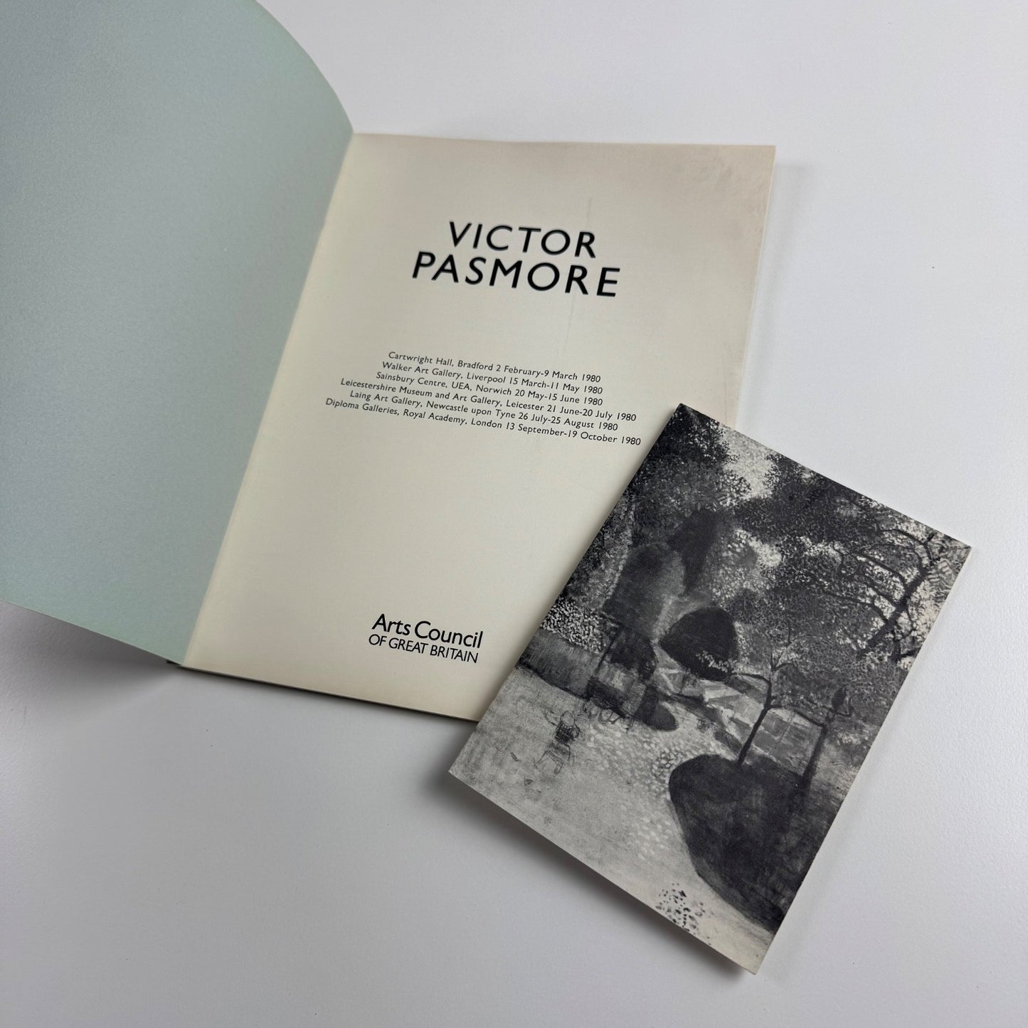 Victor Pasmore Arts Council exhibition catalogue and promotional card | Royal Academy 1980