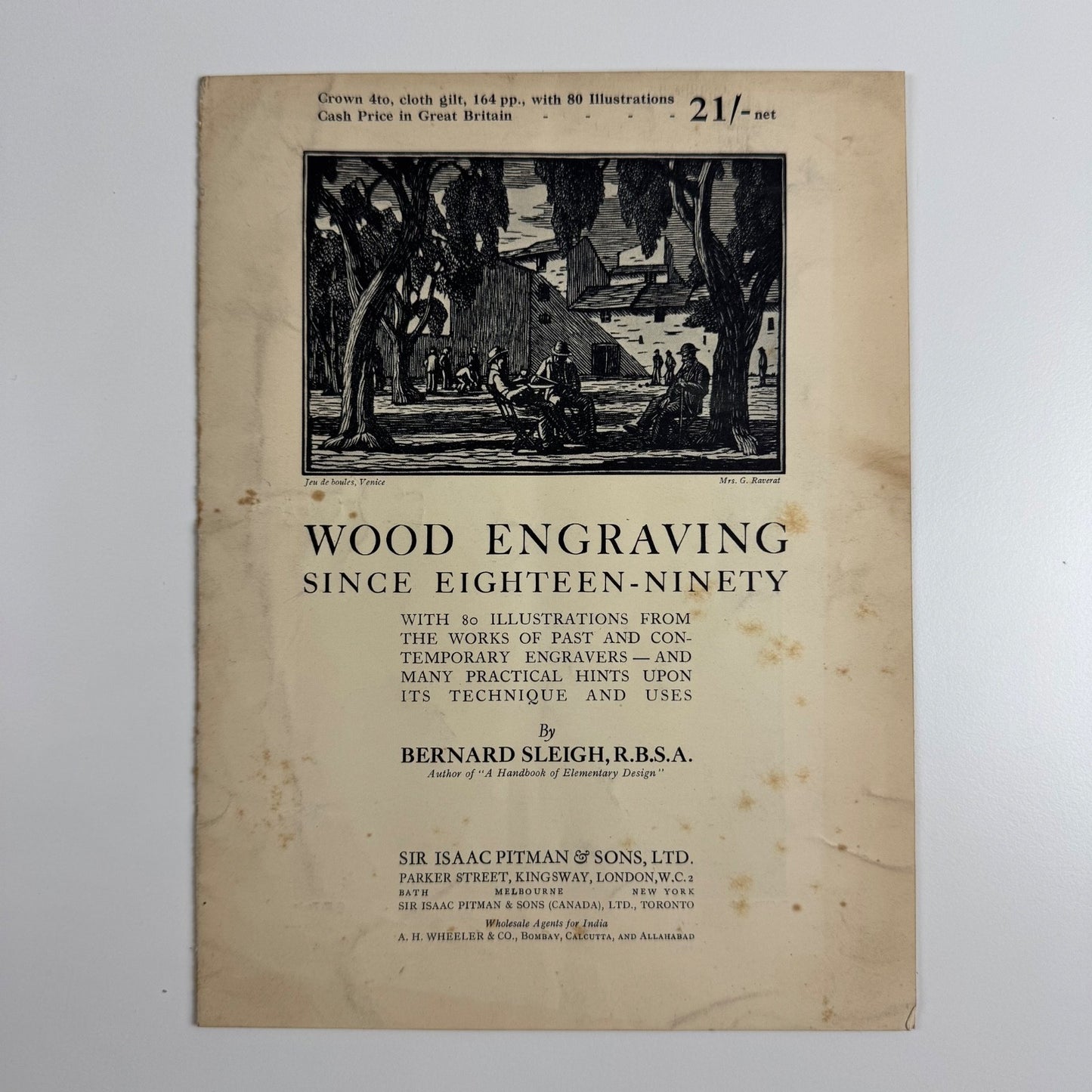 Prospectus Wood Engraving since eighteen-ninety by Bernard Sleigh | Sir Isaac Pitman c1932