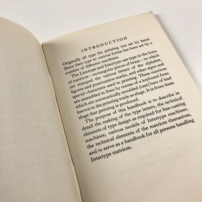 Harris-Intertype Matrix staff Handbook, undated