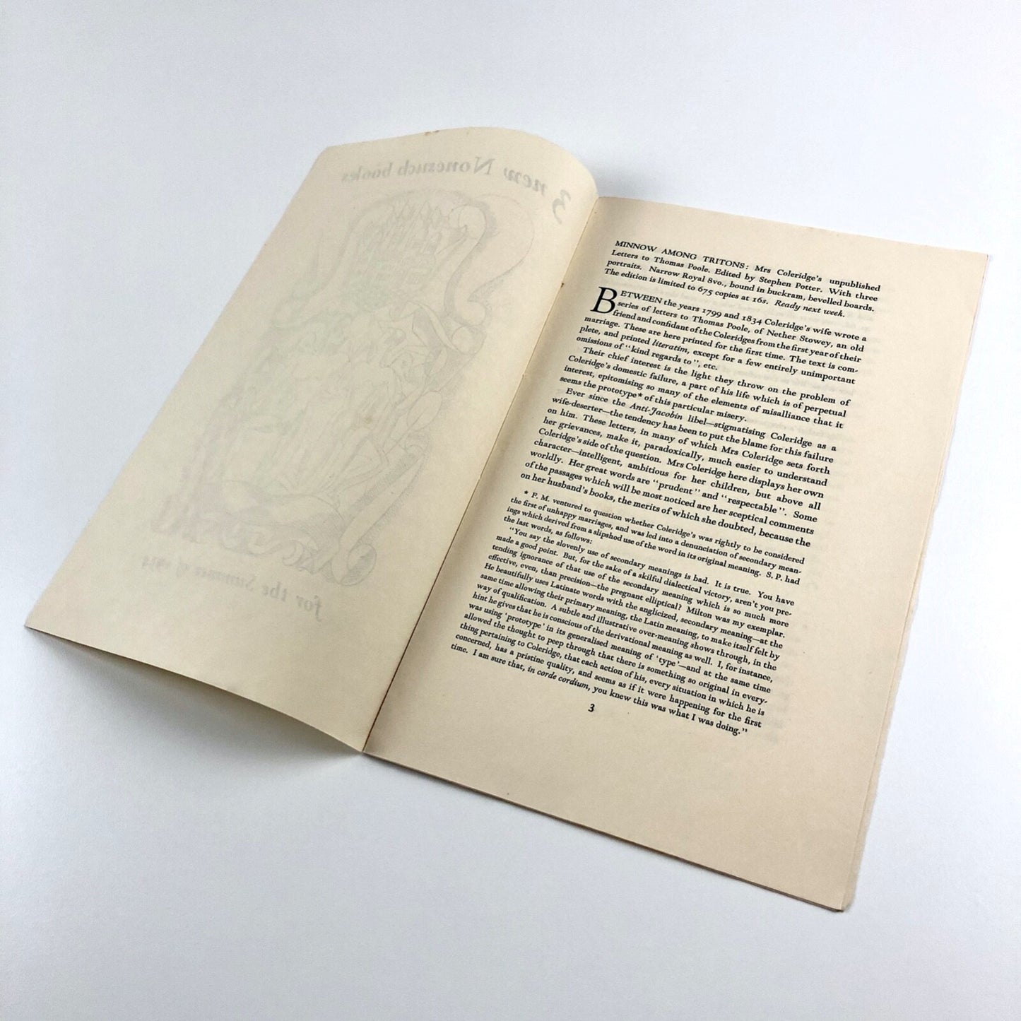 3 new Nonesuch books for the Summer of 1934 | Promotional leaflet, Nonesuch Press