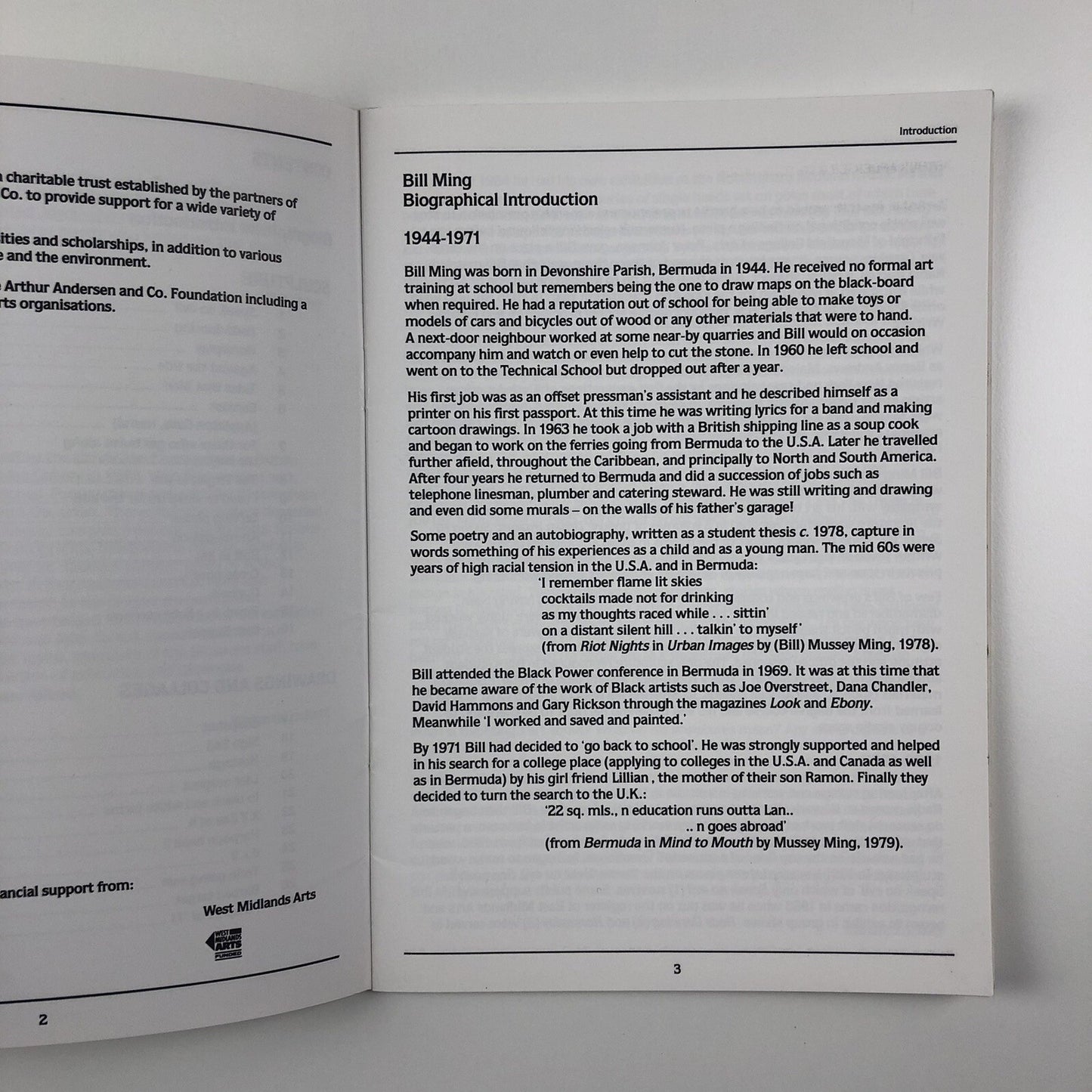 Bill Ming City Museum | Birmingham City & Art Gallery catalogue, 1987