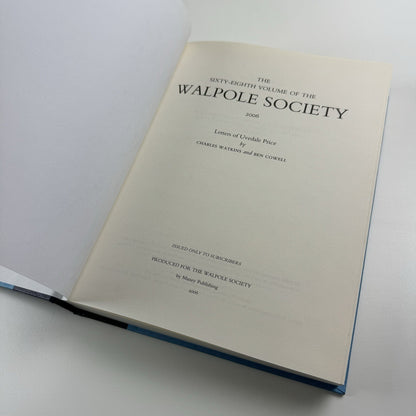 The Walpole Society Journal 2006. The Letters of Unvedale Price Vol LXVIII