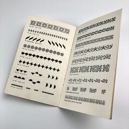 Leaflet A Collection of Borders & Decorative Material in use in the Printing Department Guildford School of Art, undated