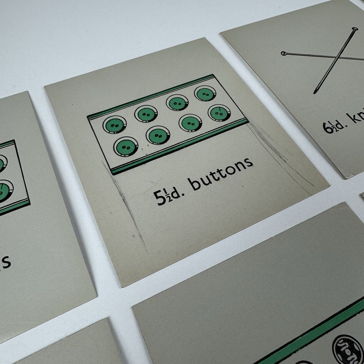 No 4 The Draper's Shop educational maths toy | E.J. Arnold c.1950s 22 cards