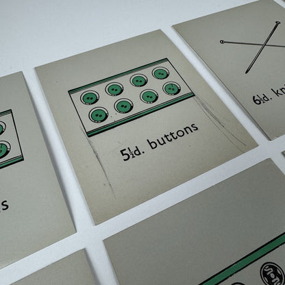 No 4 The Draper's Shop educational maths toy | E.J. Arnold c.1950s 22 cards