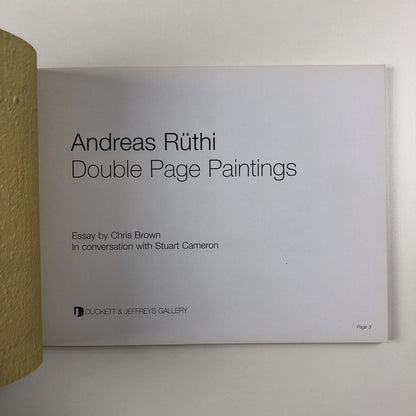 Andreas Rüthi. Double Page Paintings | Duckett & Jeffreys catalogue, 2010