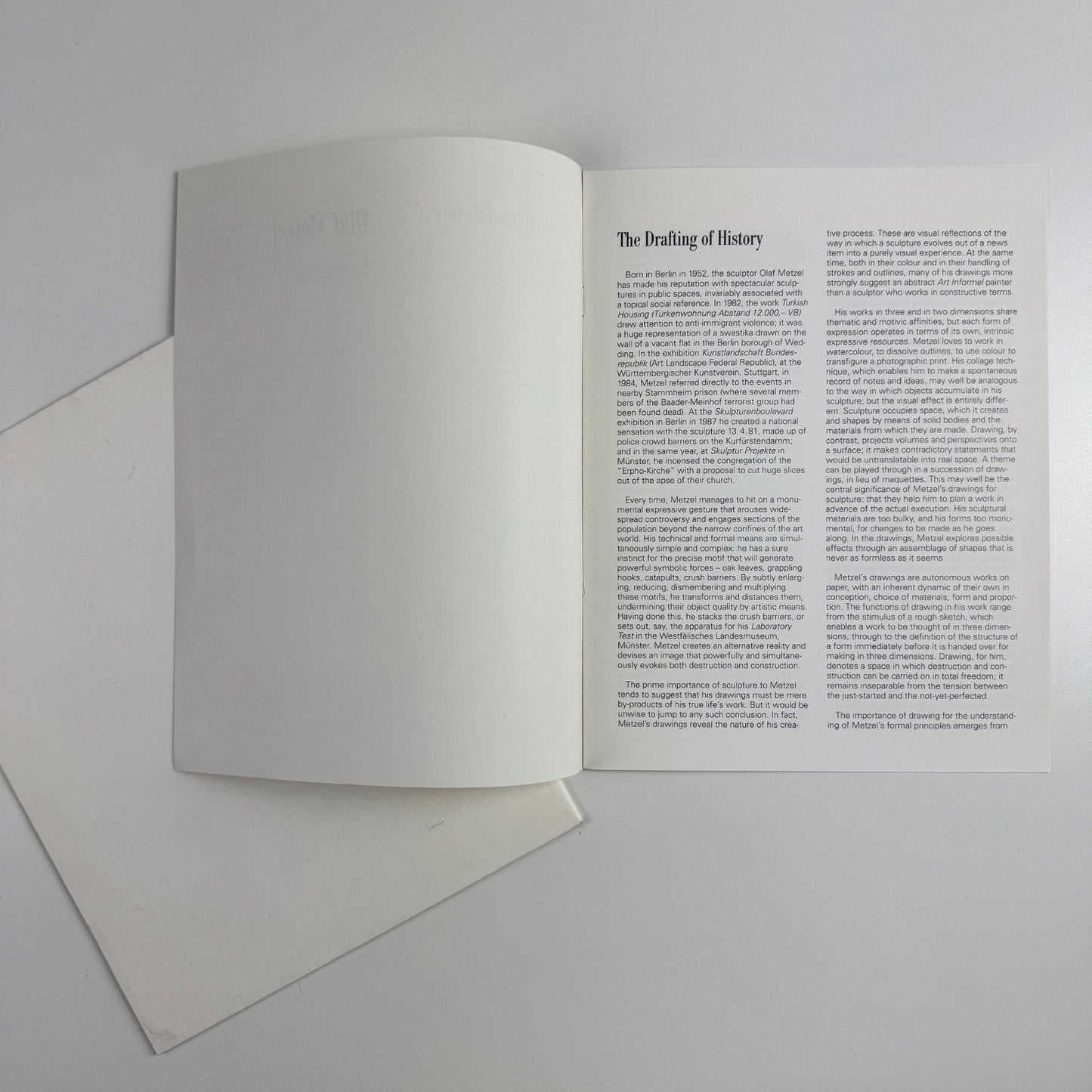 Olaf Metzel. Eine Einfuehrung In Sein Werk Und Schaffen Friedrich Meschede 1994