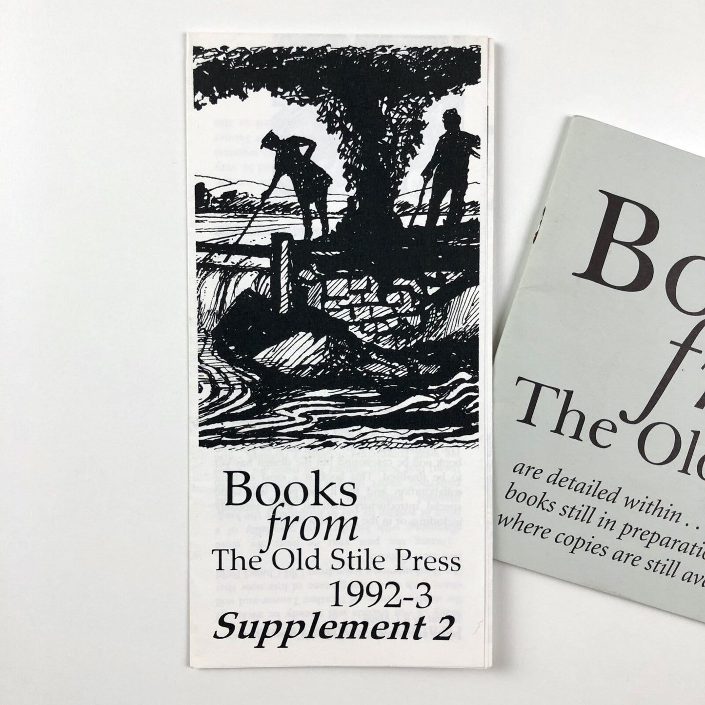 Two pieces of ephemera | The Old Stile Press. Supplement 2 1992-3, 1998 Books