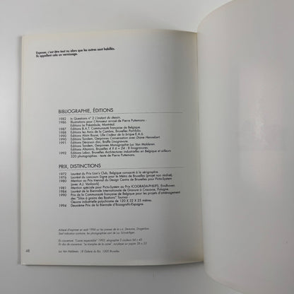 Luc Van Malderen (1994) | Galerie de Roi, Brussels | inscribed by the artist