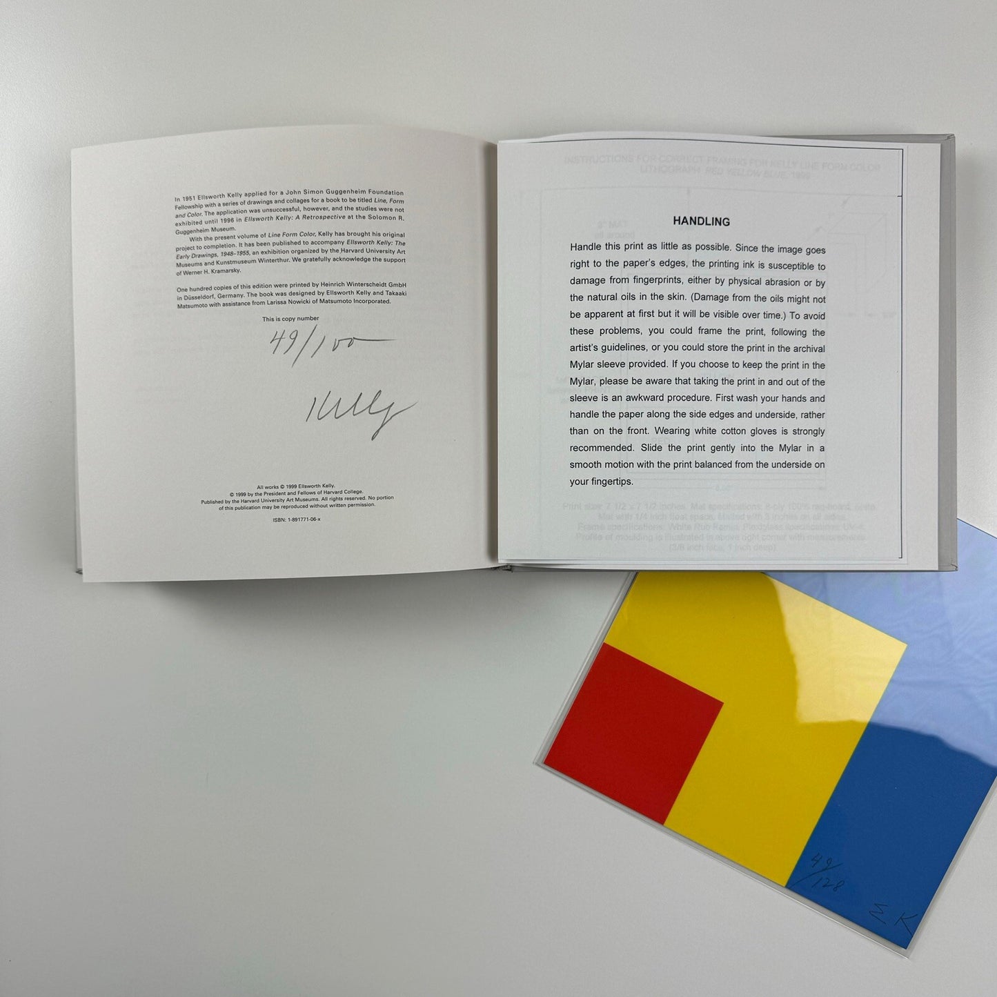 Ellsworth Kelly. Line Form Color by Harry Cooper | Harvard University Art Museum, 1999 | Signed by Kelly and numbered 49/100