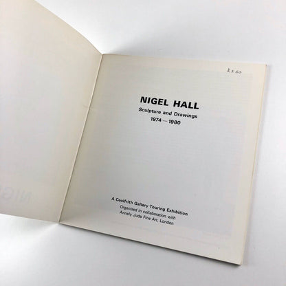 Nigel Hall – Sculpture and Drawings 1974–1980 | Annely Juda Ceolfrith Gallery, 1980