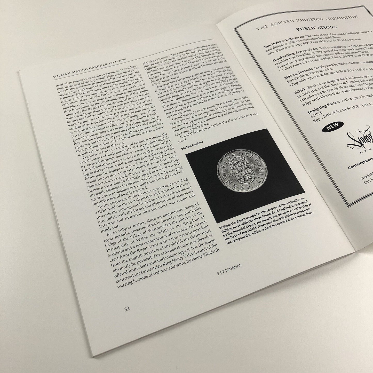 Edward Johnston Foundation – EJF Journal No 6, August 2001