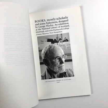 Books, mostly scholarly, and some Ephemera | Designed by George Mackie | NLS 1991