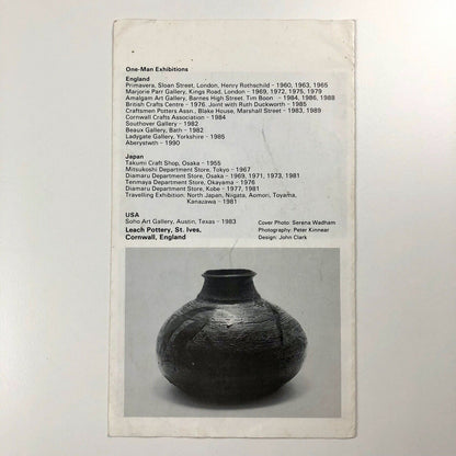 Janet Leach | Brief biography leaflet | Leach Pottery, St. Ives, c.1990s