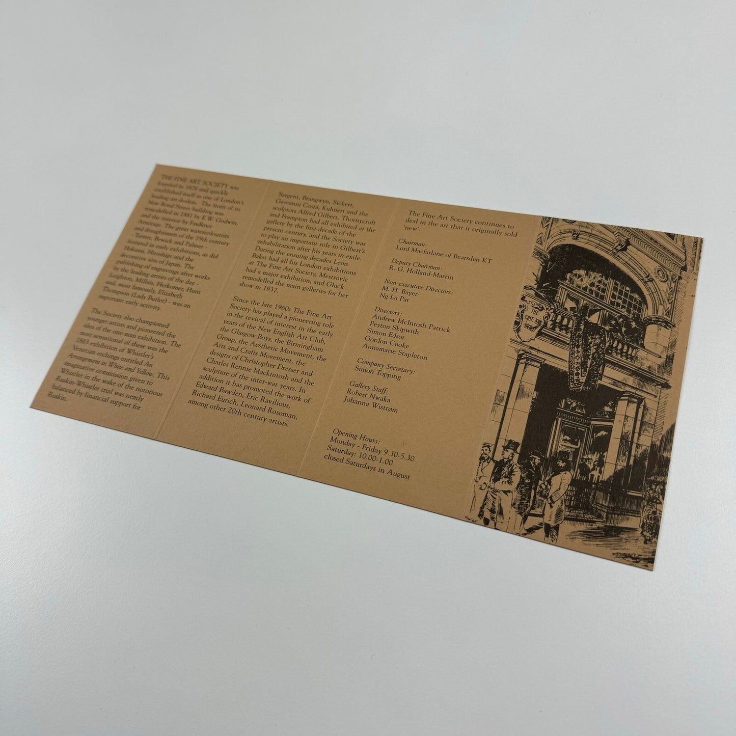 Fine Art Society | Exhibition programme leaflet for 1997