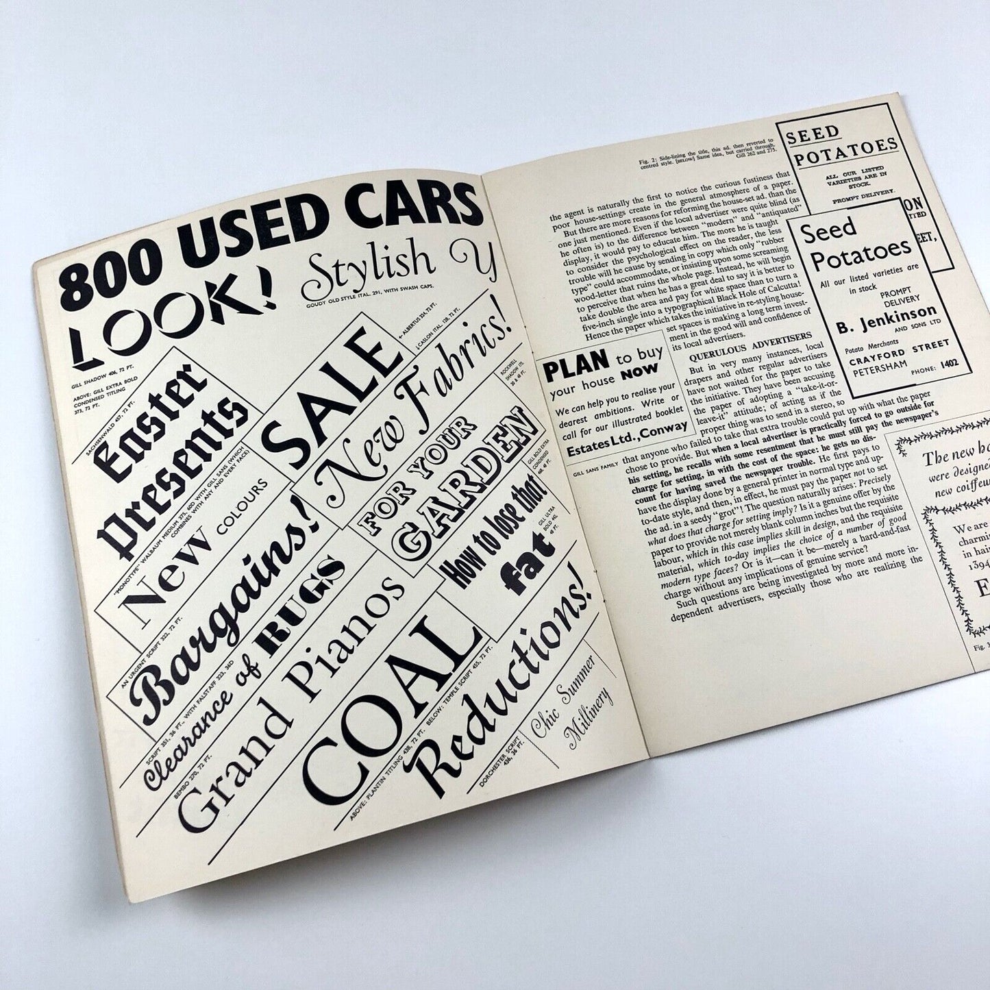 Re-Dressing the House-Set Advertisements | Reprinted from the Monotype Recorder
