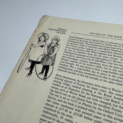 Prospectus for Buried Alive by Arnold Bennett | The Inky Parrot Press, 1985