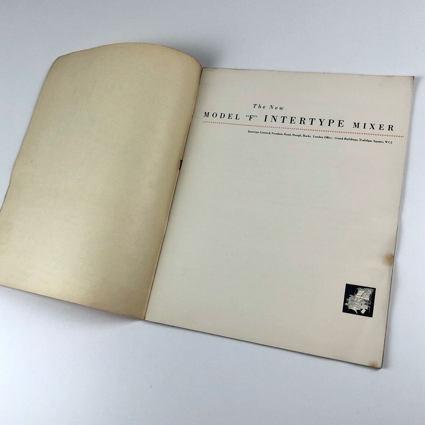 The New Model F Intertype Mixer | Trade booklet, Intertype Limited, 1934